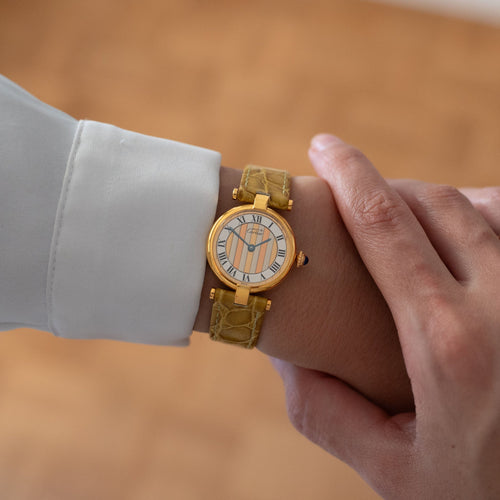 Cartier Must Vendôme - Ivory trinity dial - SM 58 Facettes