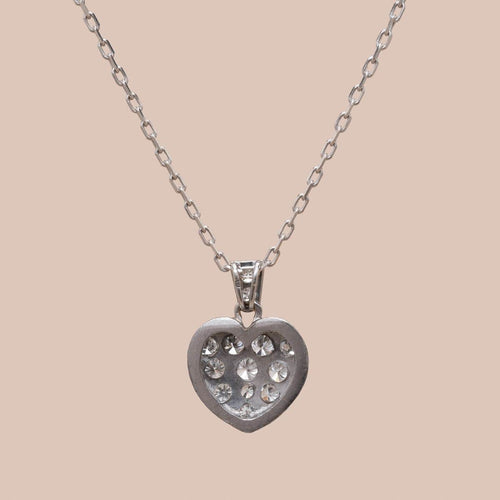 Pendentif Coeur Vintage diamants 0.80 carat 58 Facettes 750012