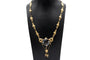 Collier Collier Biedermeier avec grenat, perles et émail en or 14k 58 Facettes 11724