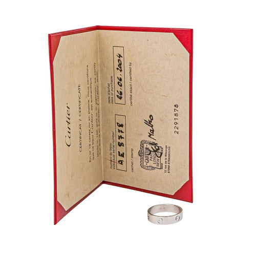 Bague 64 Cartier Bague Love Platine 58 Facettes 4286192CN