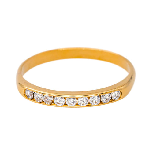 52 Bague Demi alliance Or jaune Diamant 58 Facettes 4137848CN