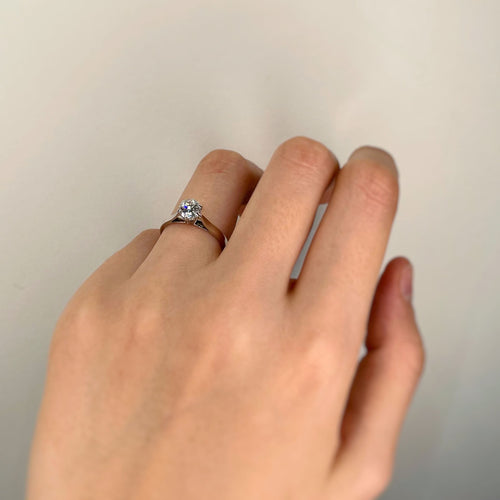 Solitaire - Or, Platine & Diamant 58 Facettes 240375R