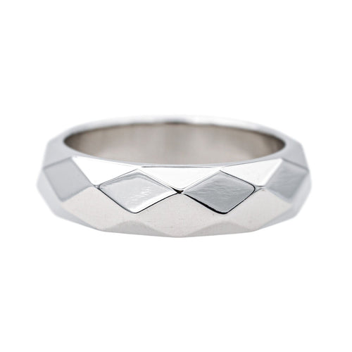 Bague 54 Boucheron Bague  Alliance Facettes Or blanc 58 Facettes 4363200CN