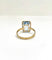 Bague 58 Bague or jaune aigue marine 58 Facettes