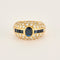 Bague Bague or jaune pavage diamants saphirs 58 Facettes LP1073/12