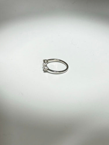 Bague Bague or blanc trilogie diamants 58 Facettes