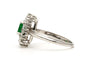 Bague 55 Bague Années 70 platine, émeraude et diamants (+-1ct) 58 Facettes 22681