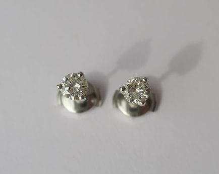 Boucles d'oreilles Clous d’oreilles diamants 0,50 ct or blanc 58 Facettes