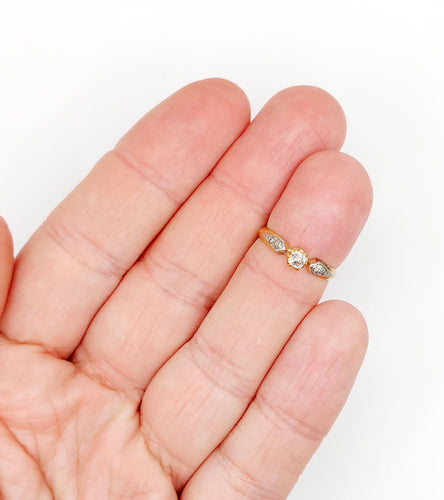 Bague 49.5 Bague antique or rose diamant taille ancienne (circa 1900) 58 Facettes A05142