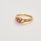 Bague 55 Bague or jaune, saphir rose et diamants 58 Facettes EVR25716