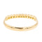 Half Ring Wedding band Yellow Gold Diamond 