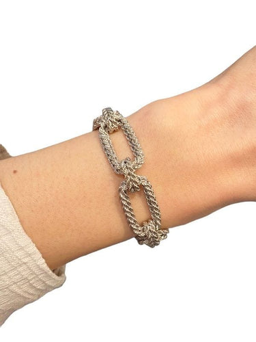 Bracelet Bracelet souple or gris 58 Facettes