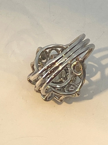 Bague 51 Bague platine, diamants 58 Facettes AB29