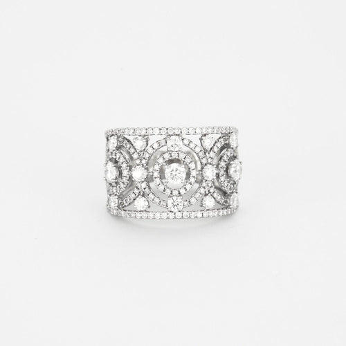 Bague Bague or blanc diamants 58 Facettes LP32