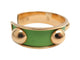 Bracelet bracelet HERMES jonc en cuir vert et metal dore en metal 58 Facettes 272252