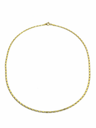 Collier Chaîne maille rectangulaire en or jaune 18 carats 58 Facettes