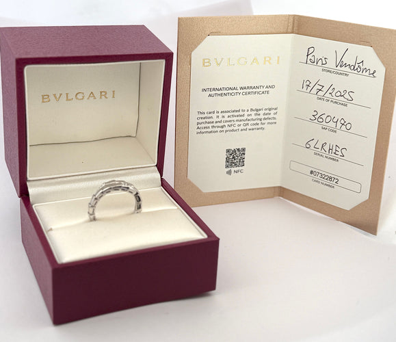 Bague 61 Bague BVLGARI Serpenti Viper en or et diamants 58 Facettes