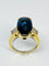 Bague 51 Bague en or jaune ornée d'un saphir naturel de 6,72 carats et de diamants taille trapèze 58 Facettes E20