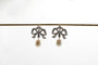 Boucles d'oreilles Boucles d'oreilles or blanc Noeuds perles et diamants 58 Facettes 5864