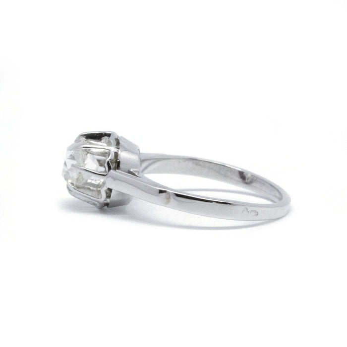 Bague 51 Solitaire or blanc platine et diamant 58 Facettes 210201R