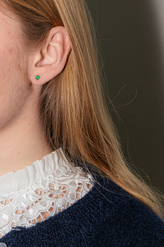 Ohrstecker Gelbgold Smaragd 