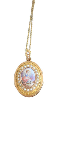 Pendentif Pendentif/Médaillon Napoléon III en or jaune et émail 58 Facettes