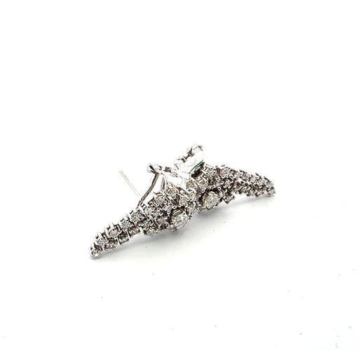 Boucles d'oreilles Orecchini en or blanc 18 kt et diamants 58 Facettes