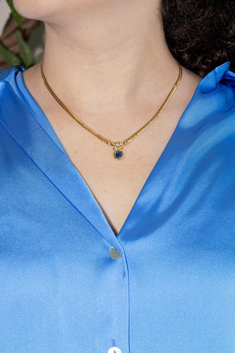 Collier Collier  Or jaune Saphir, Diamant 58 Facettes 4416915RV