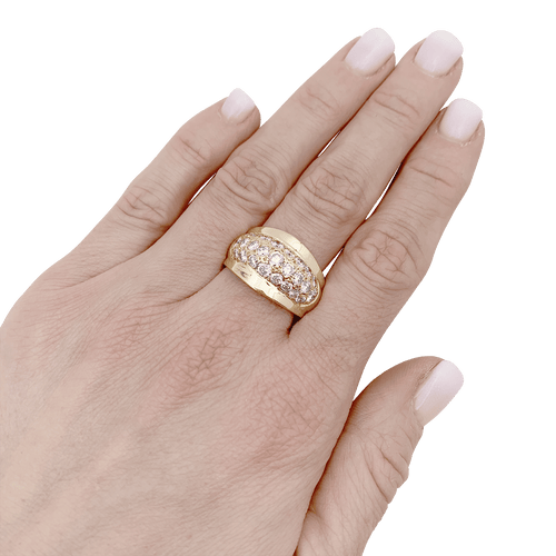 Bague 60 Bague or jaune, diamants. 58 Facettes 34449