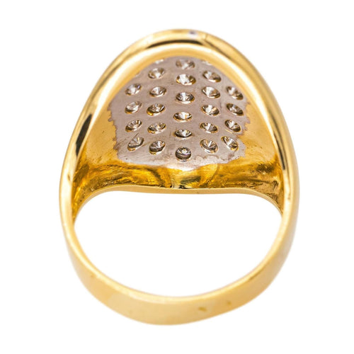 Bague 57.5 Bague Or jaune, Or blanc Diamant 58 Facettes 4148028RV