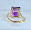 Bague 47 Bague en or jaune et améthyste 58 Facettes AB616
