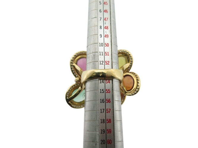 Bague 54 bague en or jaune 18k t54 sertie 5 pierres & 150 diamants 1.05ct 58 Facettes 268939