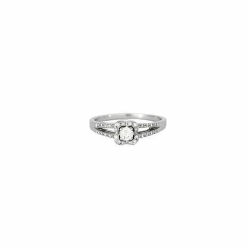 Bague 61 MAUBOUSSIN - Solitaire or blanc diamants 58 Facettes LP830/13