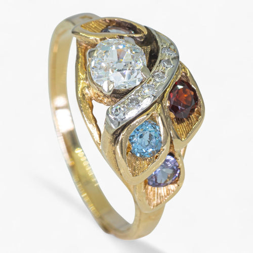 Bague 55 Bague diamants topazes 58 Facettes AM52