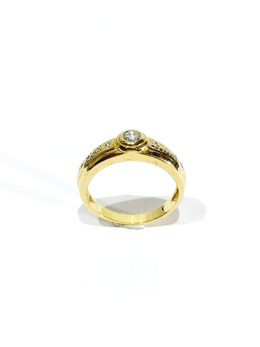 Bague 55 Bague or jaune diamants 58 Facettes