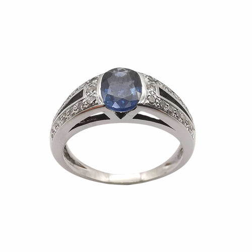 Bague 58 Bague en or saphir et diamants 58 Facettes