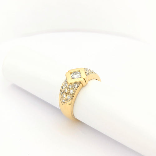 Bague 53 Bague or jaune et diamants 58 Facettes 30142