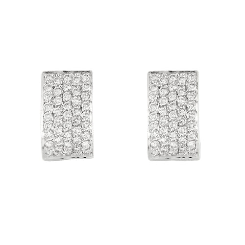 Boucles d'oreilles Boucles d'oreilles or blanc et diamants 58 Facettes B250362