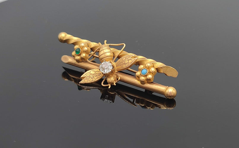 Broche Broche animalière ancienne or jaune  diamant 58 Facettes