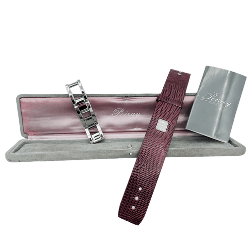 Montre Montre Poiray Time 3 - Dame - 1999 - Cadran nacre grise - Double bracelet 58 Facettes FB07032