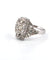 Ring 56 Ring in Platin mit drei Old Mine Diamanten und Diamanten 58 Facettes
