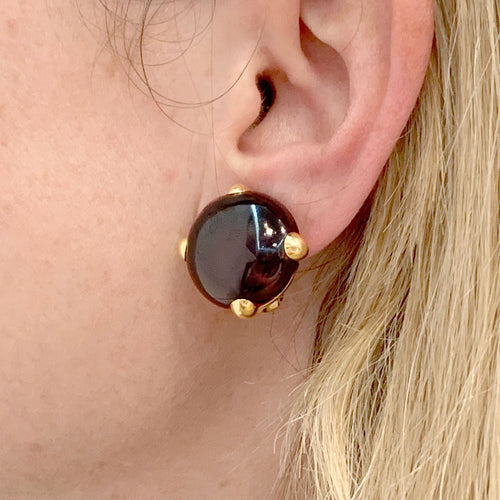 Boucles d'oreilles Boucles d'oreilles Pomellato, "Griffe", grenat, or jaune. 58 Facettes 34574