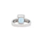 Bague Bague en or blanc avec une aigue-marine de 2,9 ct et des diamants de 0,20 ct 58 Facettes 17402