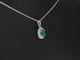 Pendentif Pendentif entourage en or blanc avec diamants et émeraude 58 Facettes 2018