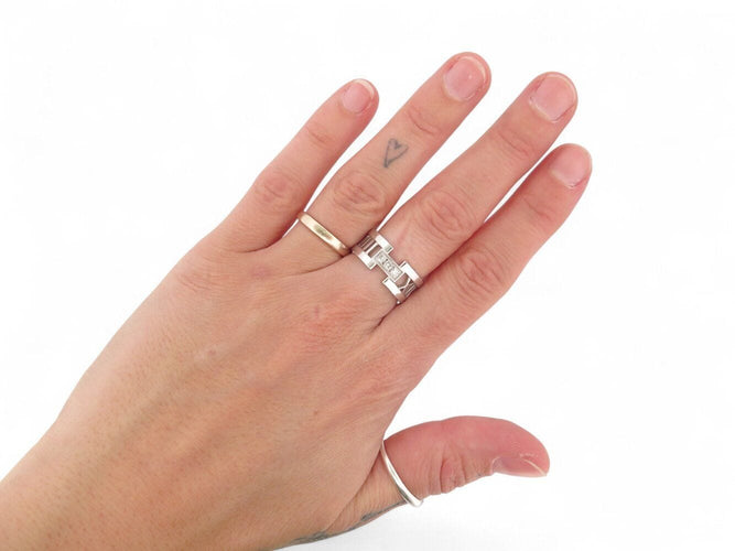 Bague 55 bague TIFFANY & CO 997153cn atlas gm t55 or blanc 18k 7.8gr diamants 58 Facettes 269962