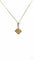 Yellow gold necklace with pendant, princess-cut diamonds 