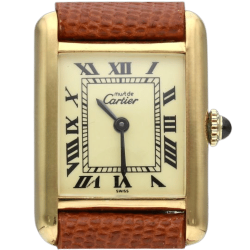 Cartier Vis Tank Forgylt sølv 