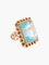 Bague Bague Ancienne Or Jaune Aigue-Marine 58 Facettes