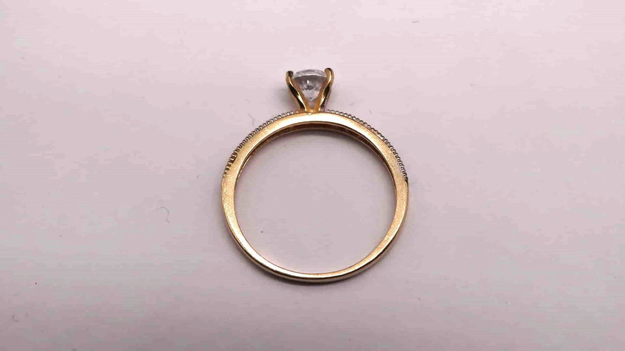 Bague 54 Bague or et Oxydes de Zirconium 58 Facettes 11444