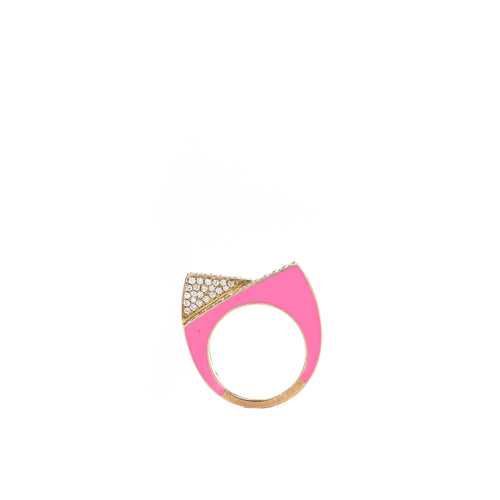 Bague 44 RAINBOW K - Bague Handcuff Pink Or jaune et Diamants 58 Facettes 85789